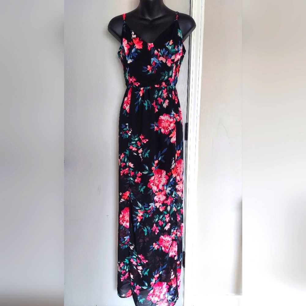 Express Black and Floral Dress